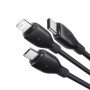 Data Cable Baseus Ultra-Fast 3in1 Micro+Lightning+Type-C 3.5A 1.3m (P10376303121-00)