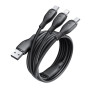 Data Cable Baseus Ultra-Fast 3in1 Micro+Lightning+Type-C 3.5A 1.3m (P10376303121-00)