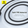 Data Cable Baseus Silky One-for-Three Type-C to Micro+Lightning+Type-C 100W 1.5m (P10377706123-00)
