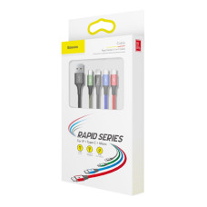 Data Cable Baseus Fast 4in1 Lightning+2Type-C+Micro 3.5A 1.2m (CA1T4-B01)