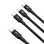 Data Cable Baseus Rapid Series 3in1 Type-C to Lightning+Type-C+Micro PD20W 1.5m (CAMLT-SC01)
