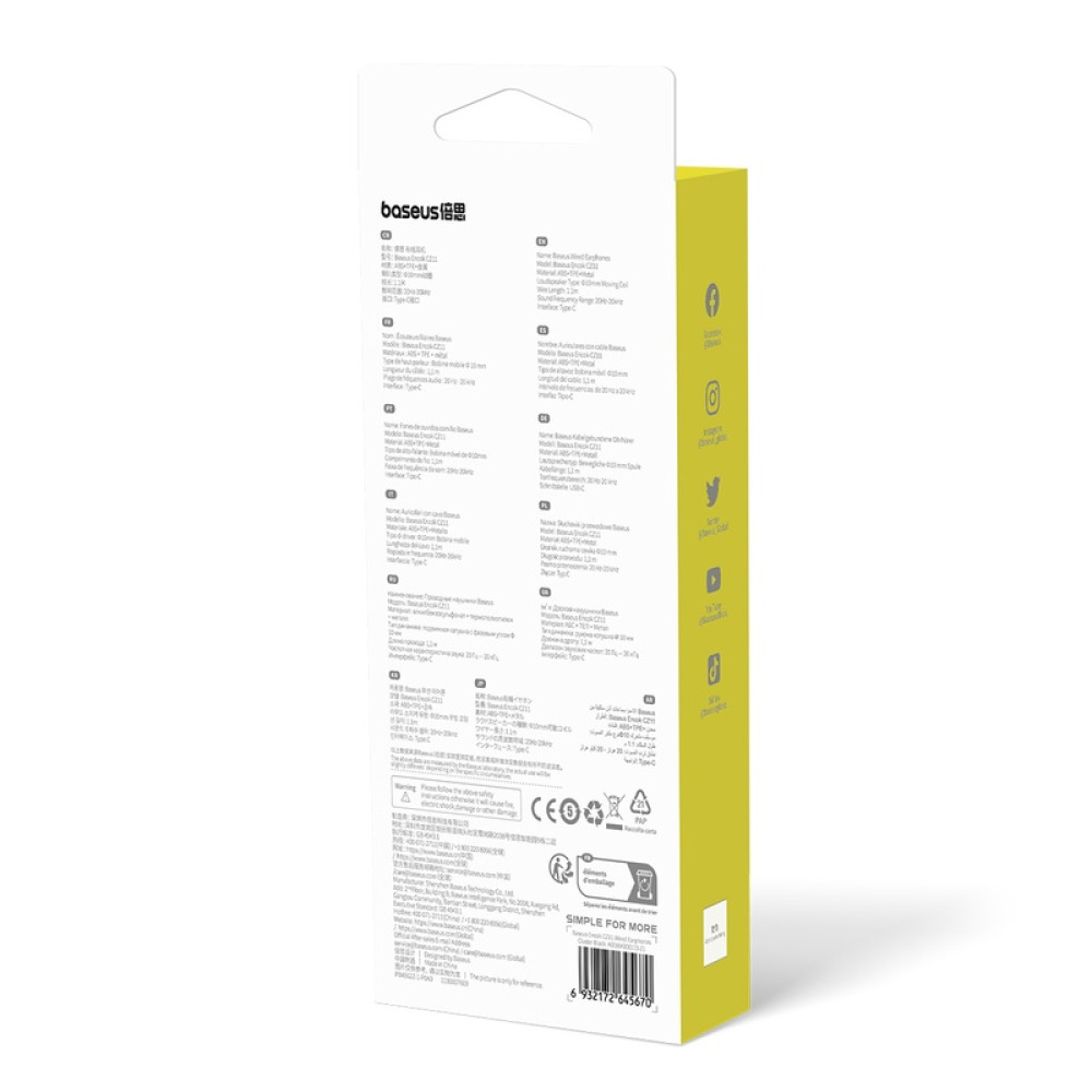 Навушники Baseus Encok CZ11 Type-C (A00164300113-Z1)