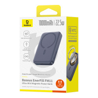 УМБ Power Bank Baseus EnerFill FM11 10000mAh 22.5W Ultra-Mini Magnetic з бездротовою зарядкою (P1008210E513-00)