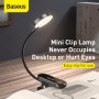 Лампа Baseus Comfort Reading Mini Clip Lamp (DGRAD-0G)