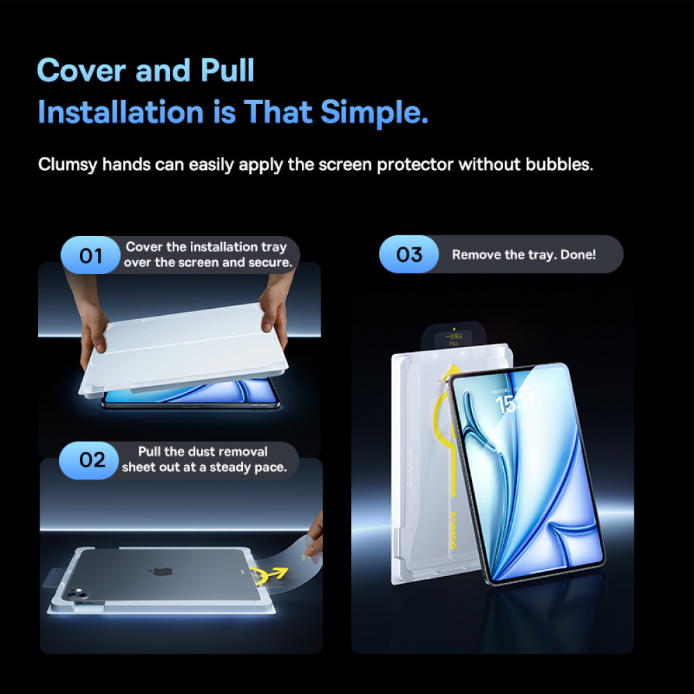 Захисне скло Baseus Crystalline HD Tempered Glass Screen Protector for iPad Air 6-Air 7 13inch (P0031107)