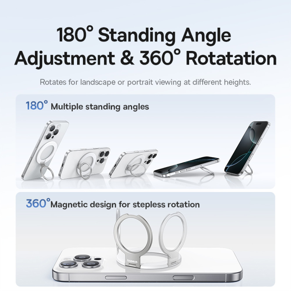 Кільце-тримач Baseus MagPro 3 Ultra Slim Magnetic Ring Phone Stand (Z0004700, Z0004701)
