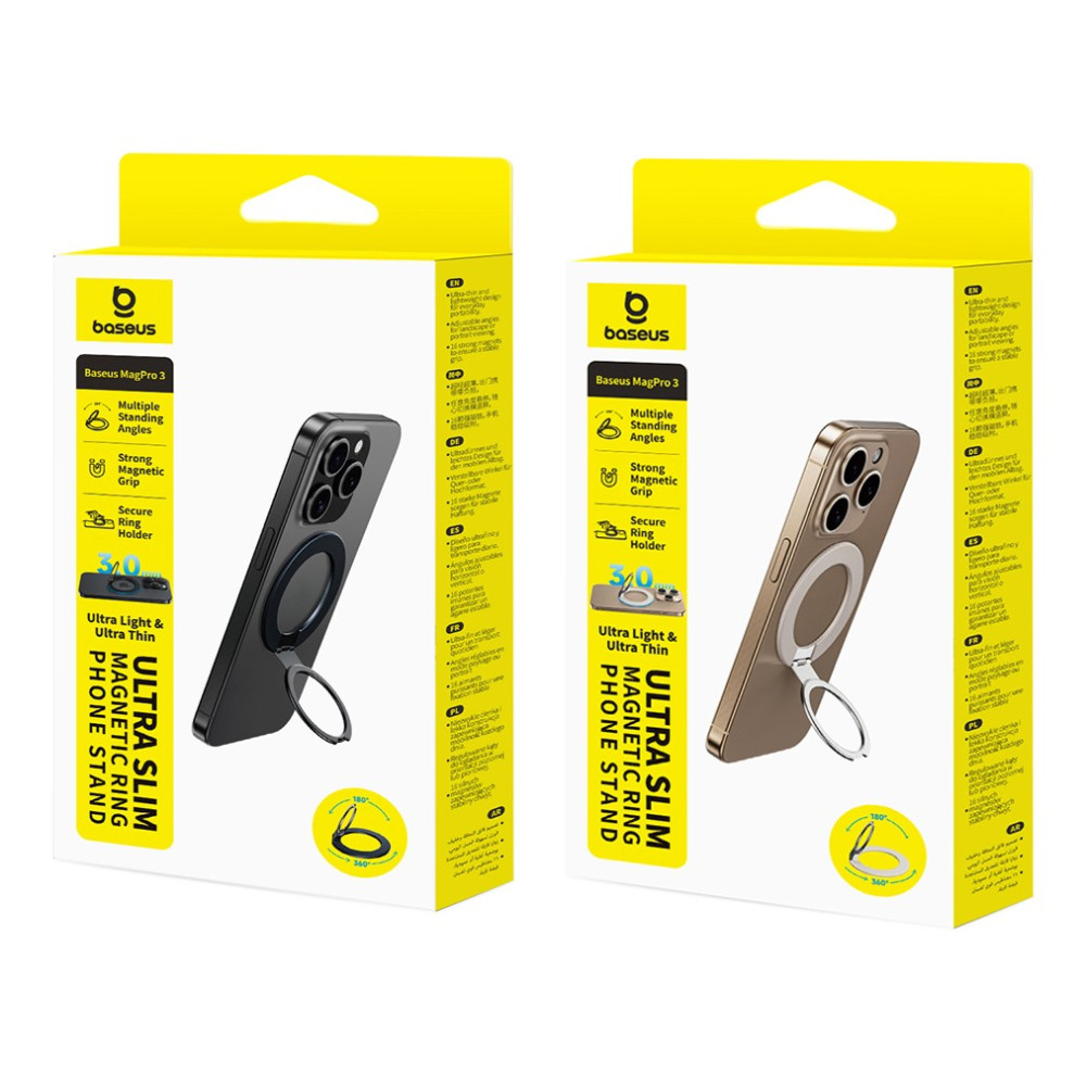 Кільце-тримач Baseus MagPro 3 Ultra Slim Magnetic Ring Phone Stand (Z0004700, Z0004701)