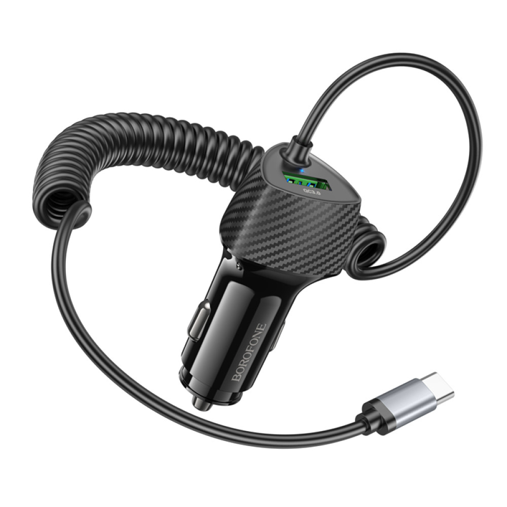 Автомобільний зарядний пристрій Borofone BZ31E Solid PD30W+QC3.0 Type-C
