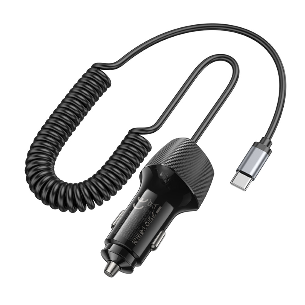 Автомобільний зарядний пристрій Borofone BZ31E Solid PD30W+QC3.0 Type-C
