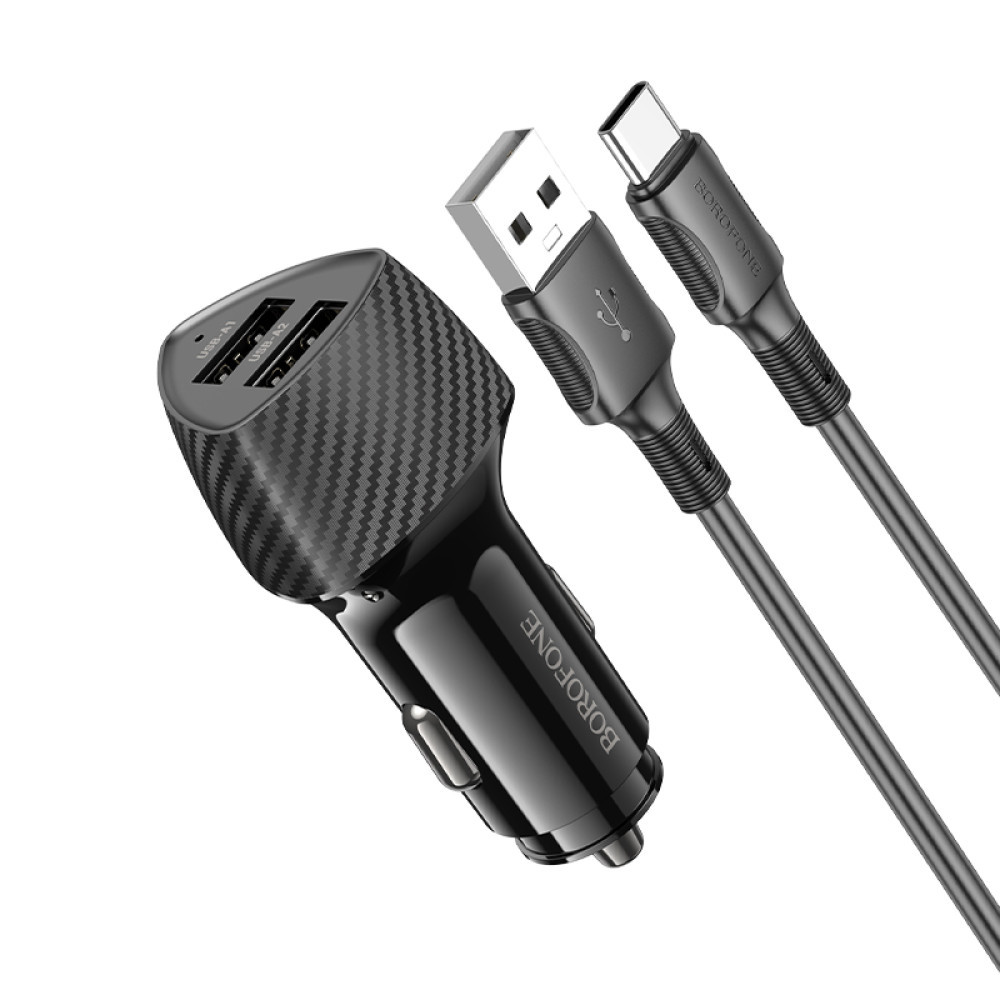 Автомобільний зарядний пристрій Borofone BZ31A Solid 3.4A Type-C
