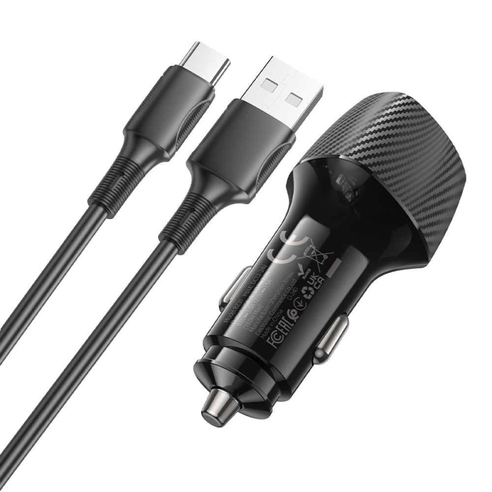 Автомобільний зарядний пристрій Borofone BZ31 Solid QC3.0 Type-C