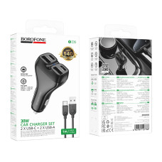 Автомобільний зарядний пристрій Borofone BZ35 Leader 30W Type-C