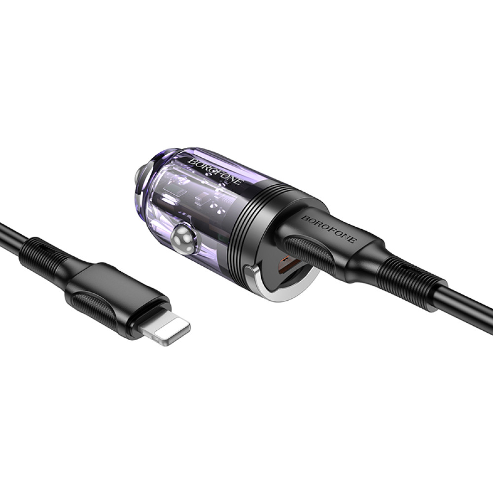 Автомобільний зарядний пристрій Borofone BZ29B Outstanding PD36W Type-C to Lightning