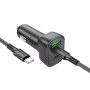 Автомобільний зарядний пристрій Borofone BZ28C Trophie PD60W Type-C to Lightning
