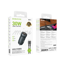 Автомобільний зарядний пристрій Borofone BZ32. Fresh PD30W Type-C to Lightning