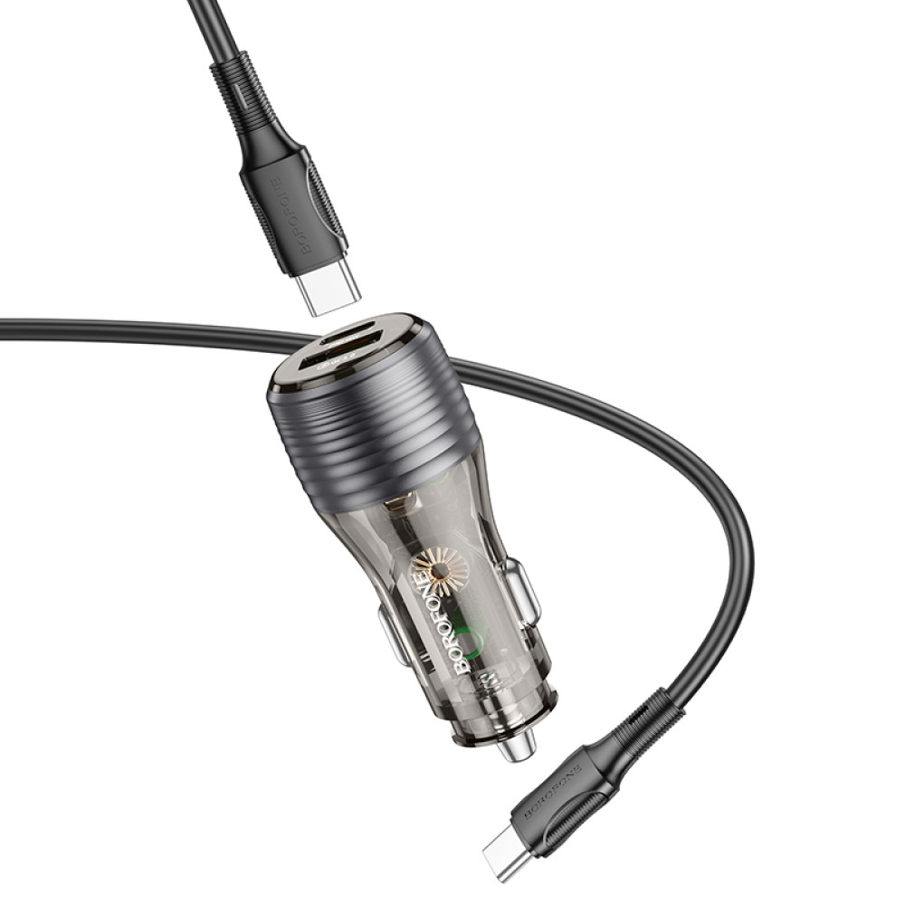 Автомобільний зарядний пристрій Borofone BZ30 Absolute PD30W+QC3.0 Type-C to Type-C