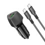 Автомобільний зарядний пристрій Borofone BZ31C Solid PD30W+QC3.0 Type-C to Type-C