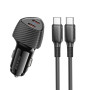 Автомобільний зарядний пристрій Borofone BZ31D Solid PD60W Type-C to Type-C