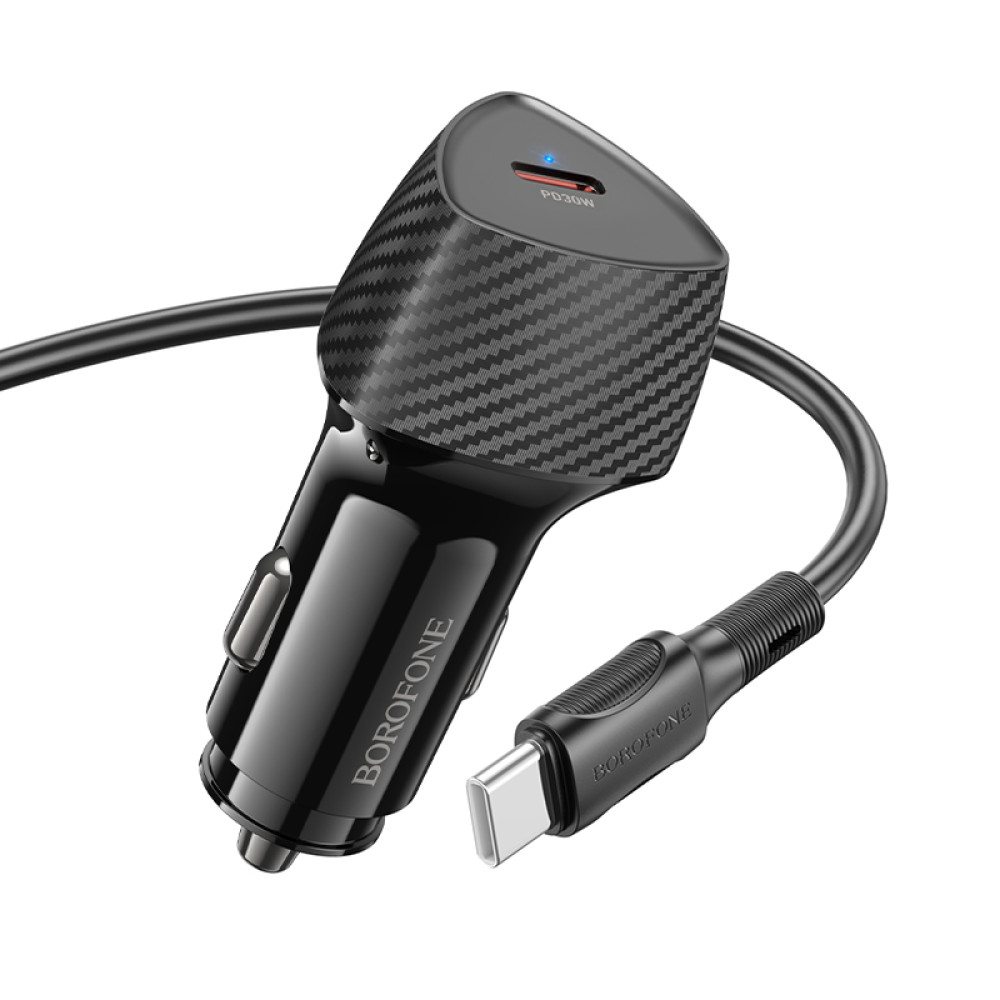 Автомобільний зарядний пристрій Borofone BZ31B Solid PD30W Type-C to Type-C