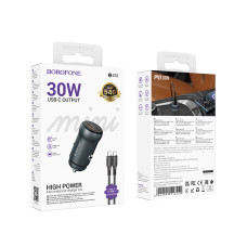 Автомобільний зарядний пристрій Borofone BZ32. Fresh PD30W Type-C to Type-C