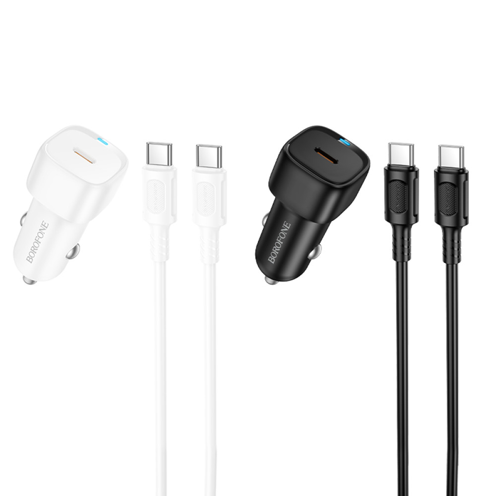 Автомобільний зарядний пристрій Borofone BZ34A Cloud single port PD20W Type-C to Type-C