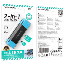 Card Reader Borofone DH9 Wisdom 2in1 USB+Type-C 3.0