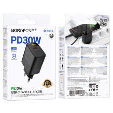 Мережевий зарядний пристрій Borofone BA97A Ilustre PD30W LED display