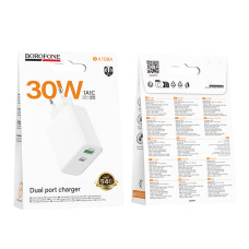 Мережевий зарядний пристрій Borofone BA108A Stellar PD30W+QC3.0
