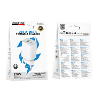 Мережевий зарядний пристрій Borofone BAS83A Star PD20W+QC3.0