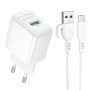 Мережевий зарядний пристрій Borofone BAS42A Potential QC3.0 Micro