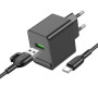 Мережевий зарядний пристрій Borofone BAS12A Erudite QC3.0 Type-C