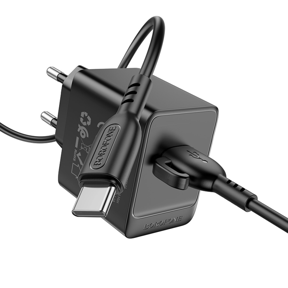 Мережевий зарядний пристрій Borofone BAS12A Erudite QC3.0 Type-C