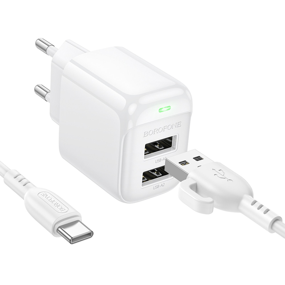 Мережевий зарядний пристрій Borofone BAS41A Potential 12W Type-C