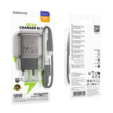 Мережевий зарядний пристрій Borofone BAS52A Absolute QC3.0 Type-C