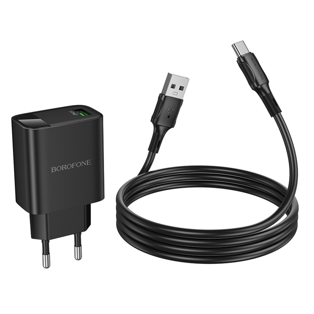 Мережевий зарядний пристрій Borofone BA95A Ilustre QC3.0 Type-C
