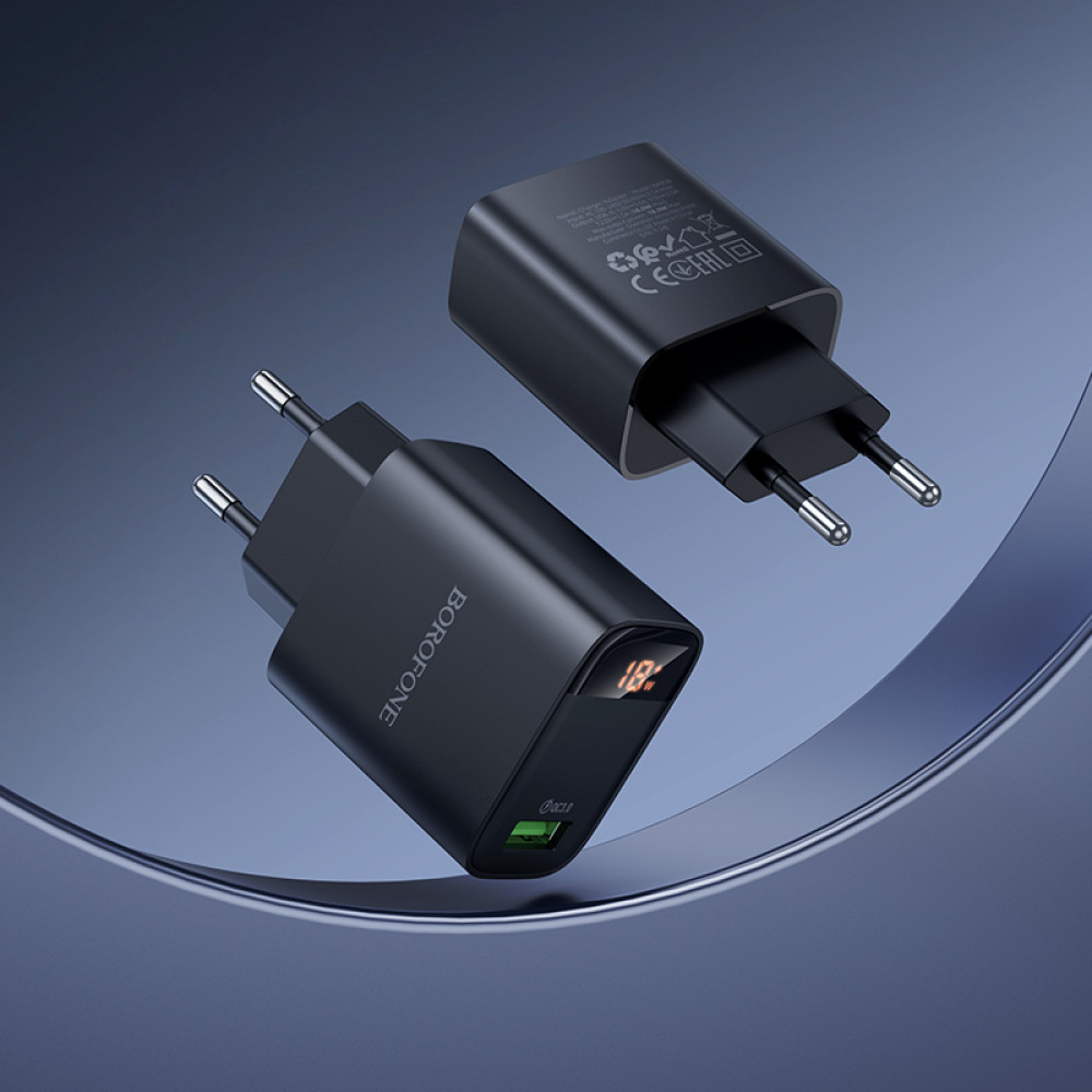 Мережевий зарядний пристрій Borofone BA95A Ilustre QC3.0 Type-C