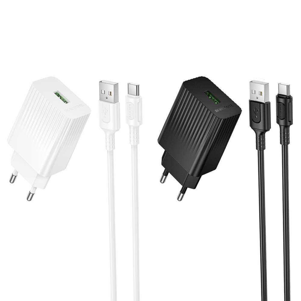 Мережевий зарядний пристрій Borofone BAS72A Source QC3.0 Type-C