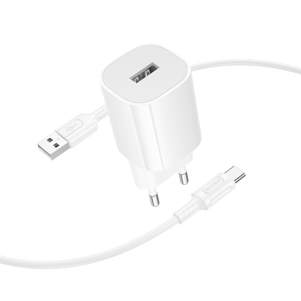 Мережевий зарядний пристрій Borofone BA101A Pudding 10.5W Type-C