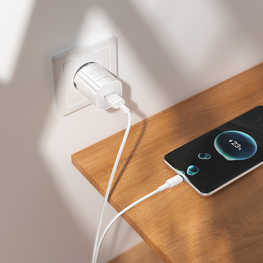 Мережевий зарядний пристрій Borofone BA101A Pudding 10.5W Type-C