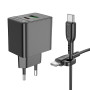 Мережевий зарядний пристрій Borofone BAS14A Erudite PD20W+QC3.0 Type-C to Type-C