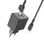 Мережевий зарядний пристрій Borofone BAS14A Erudite PD20W+QC3.0 Type-C to Type-C
