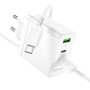 Мережевий зарядний пристрій Borofone BN12 Manager PD65W+QC3.0 Type-C to Type-C