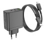 Мережевий зарядний пристрій Borofone BN12 Manager PD65W+QC3.0 Type-C to Type-C