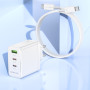 Мережевий зарядний пристрій Borofone BN12 Manager PD65W+QC3.0 Type-C to Type-C