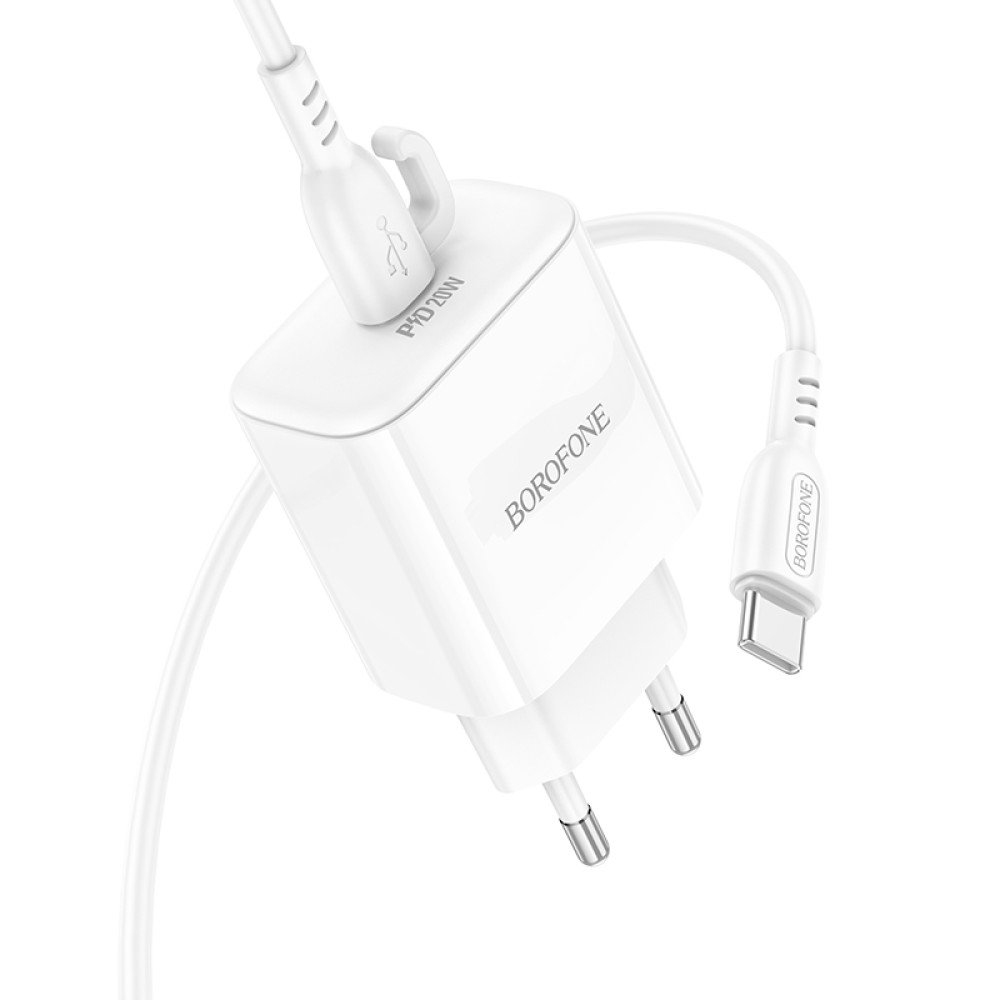 Мережевий зарядний пристрій Borofone BA81A PD20W Type-C to Type-C