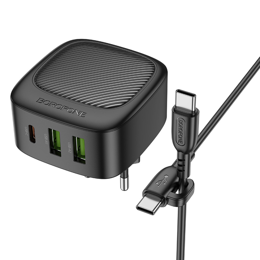 Мережевий зарядний пристрій Borofone BAS23A Lucky PD30W+QC3.0 Type-C to Type-C