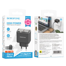 Мережевий зарядний пристрій Borofone BAS31A Treasure PD35W Type-C to Type-C
