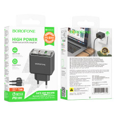 Мережевий зарядний пристрій Borofone BAS32A Treasure PD30W+QC3.0 Type-C to Type-C