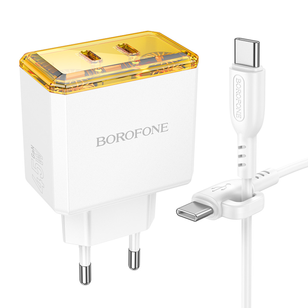 Мережевий зарядний пристрій Borofone BAS33A Treasure PD45W Type-C to Type-C