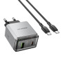 Мережевий зарядний пристрій Borofone BN20 Lena PD35W+QC3.0 Type-C to Type-C